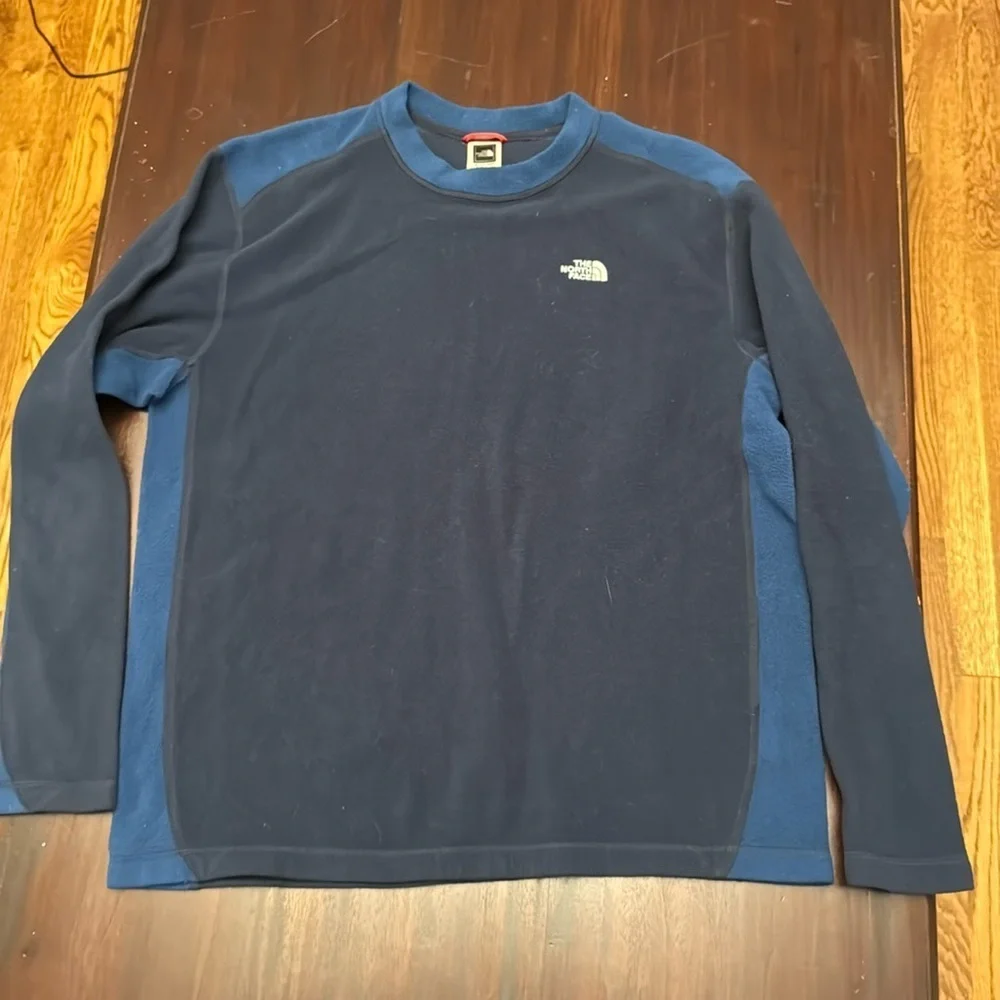 The North Face Polartec blue fleece shirt size large